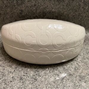 White Coach hard case shell for sunglasses or glasses